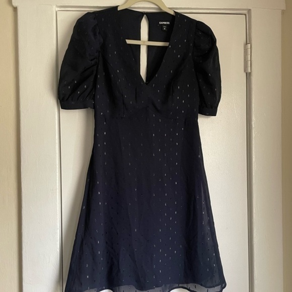 Express Navy Blue A-line Dress Size XS - Picture 16 of 16